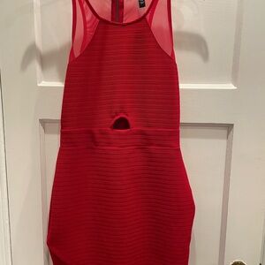 Streetwear Society Vibrant Red Mesh Top